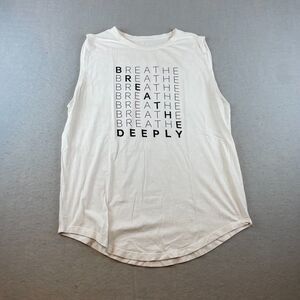 lululemon athletica Cream Tank Top with Inspirational Print